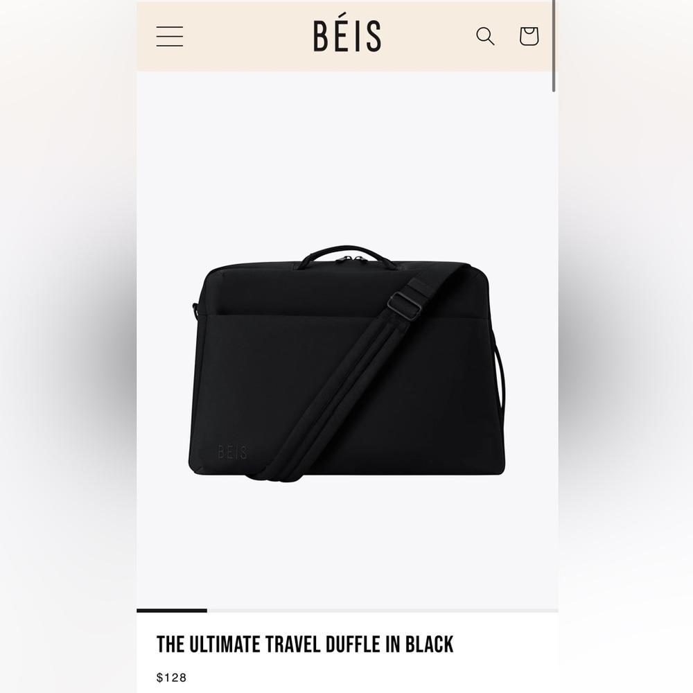 Beis The Ultimate Travel Duffle in Black